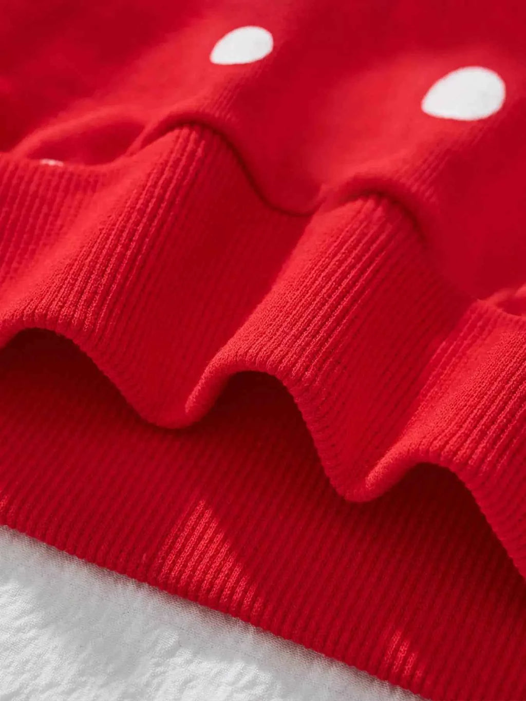 Children's Polka Dot Cartoon Graphic Crew Neck Sweatshirt