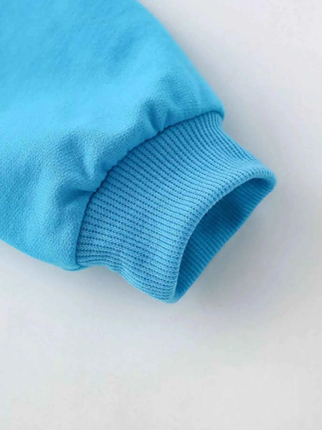 Children's Floral Crew Neck Casual Sweatshirt