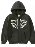 Children's Halloween Skeleton Zip-Up Hoodie
