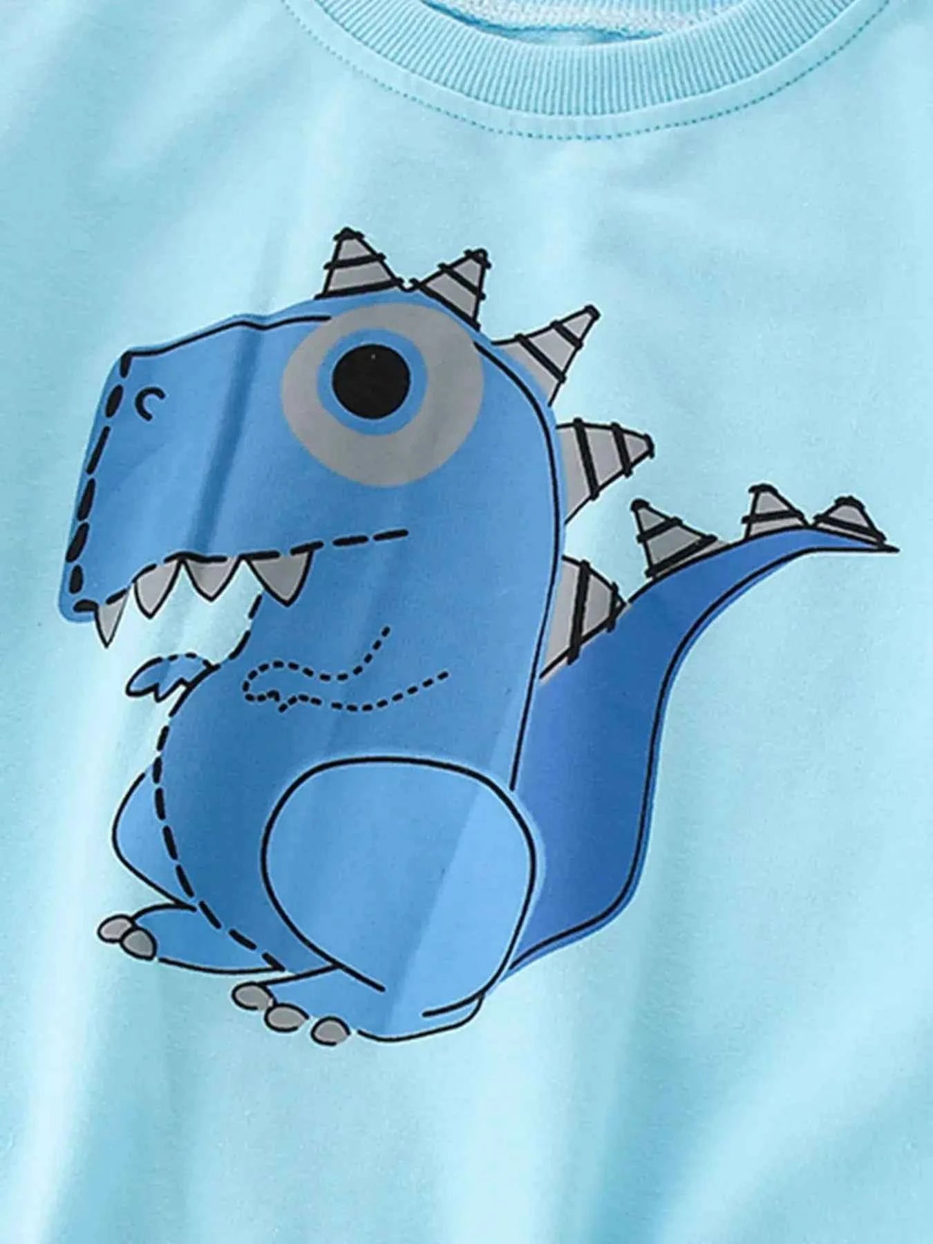 Children's Dinosaur Graphic Crew Neck Sweatshirt