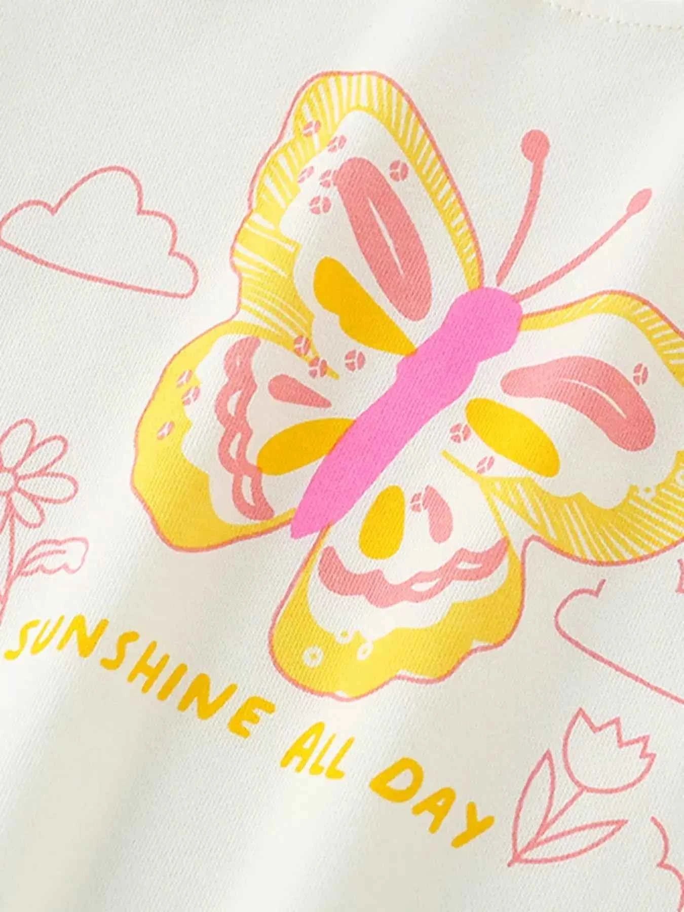 Children's Butterfly Graphic Crew Neck Sweatshirt