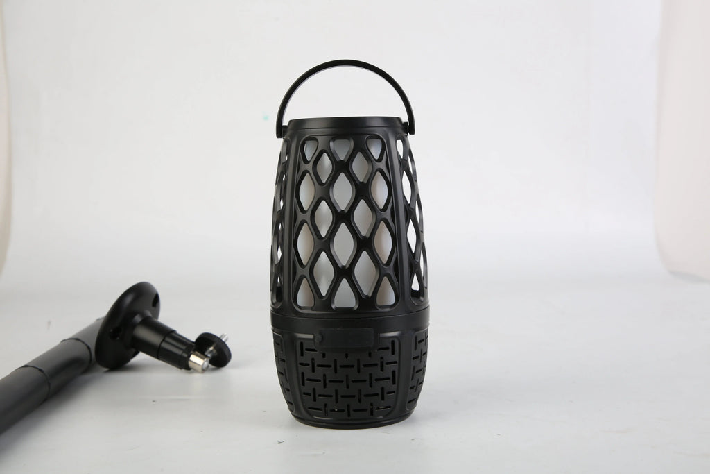 1Pc 4 In 1 Wireless 5.3 Outdoor Speaker IPX5 Waterproof Patio Speaker LED Flame Speaker With 3 Flame Light Modes Hook Stake Wall Mount Holder Sync Up To 1,00 Speakers triple D lifestyle & beauty 2