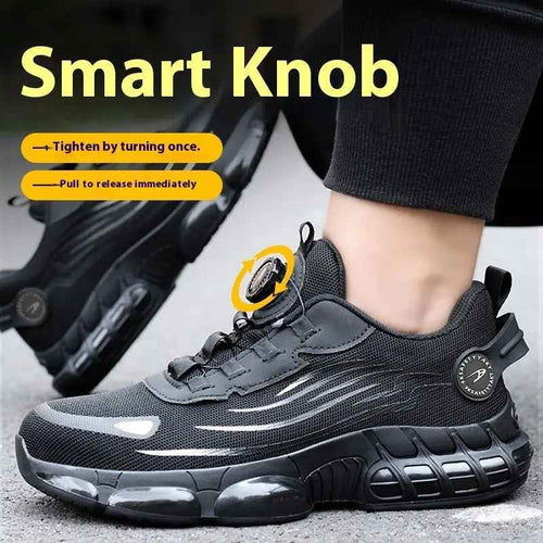 Anti-smash And Anti-puncture Safe Flyknit Work Shoes