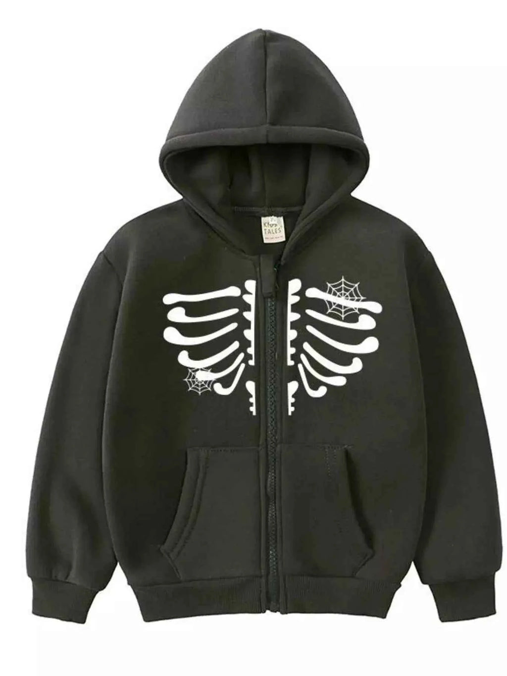 Children's Halloween Skeleton Zip-Up Hoodie