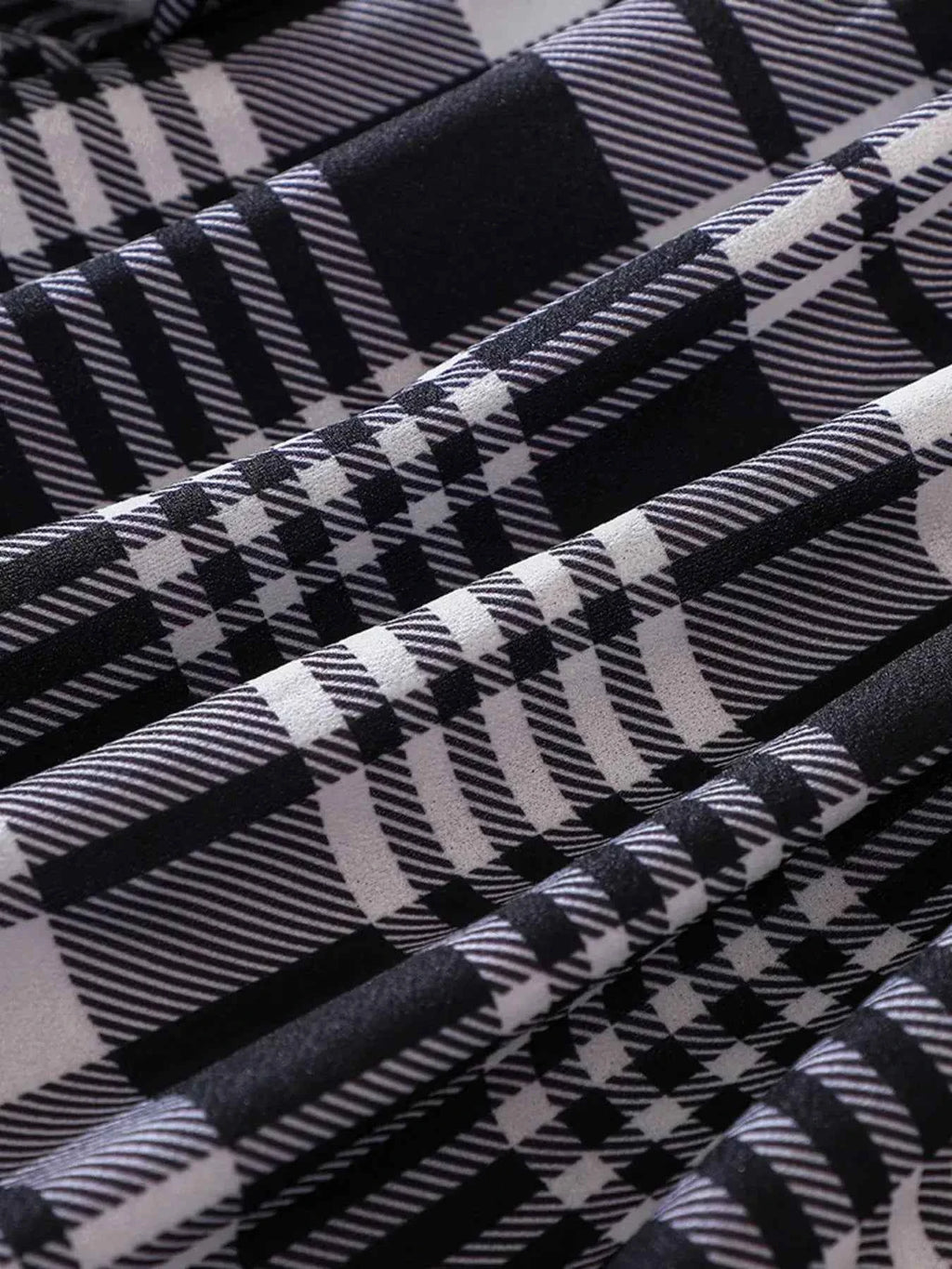 Children's Plaid Print Long Sleeve Dress