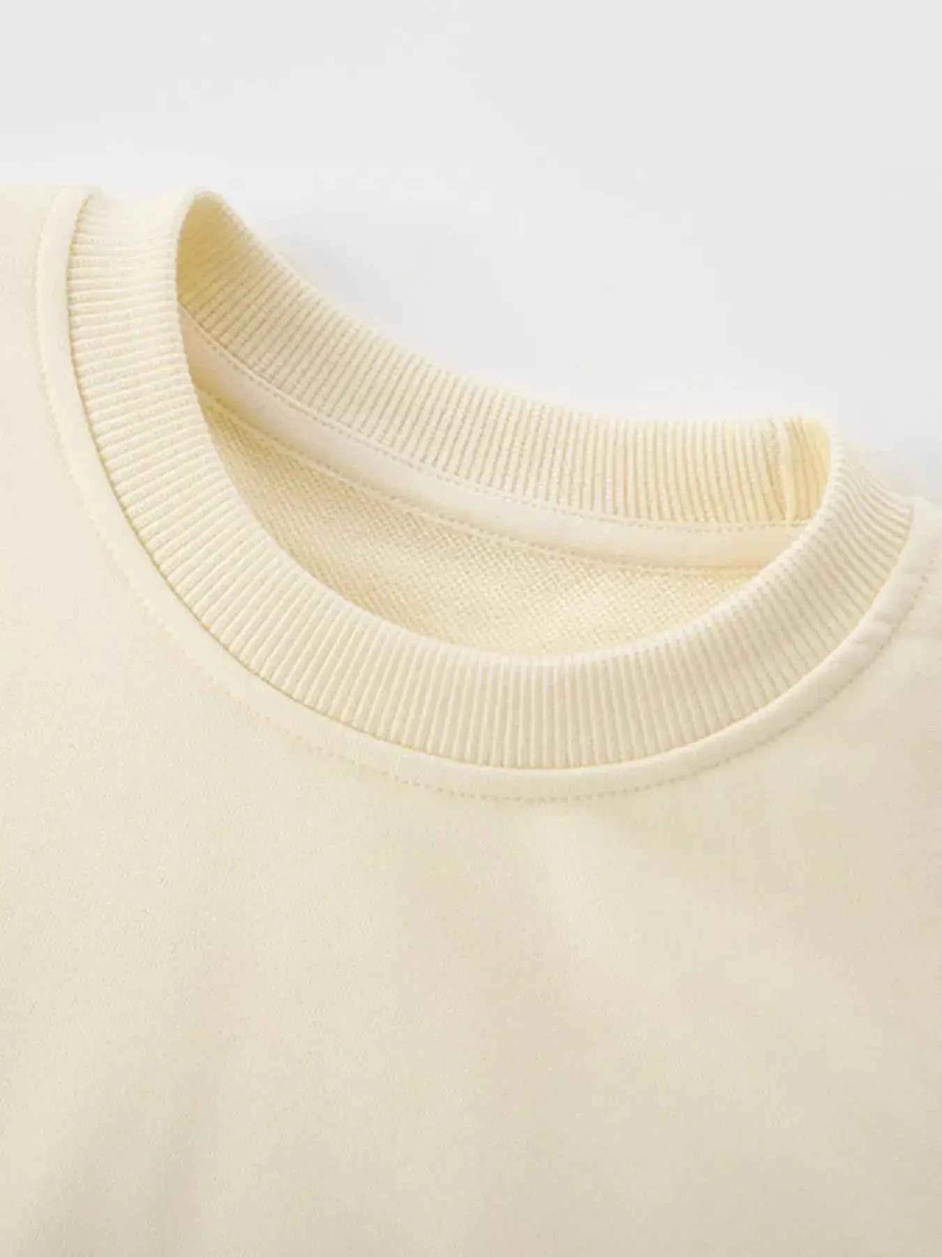 Children's Casual Solid Color Crew Neck Sweatshirt