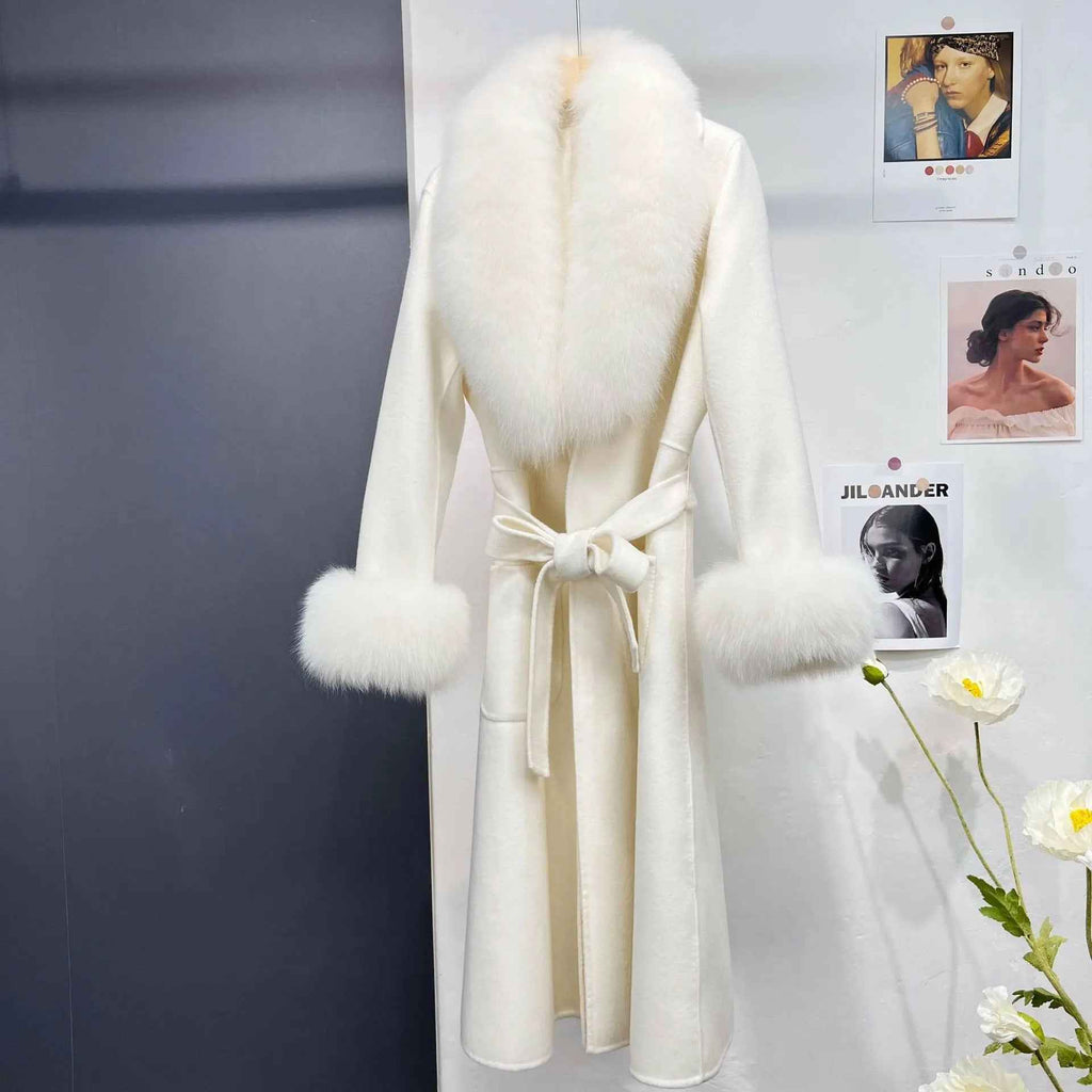 Autumn And Winter Fur Coat Wool Double-sided Coat Women's Long