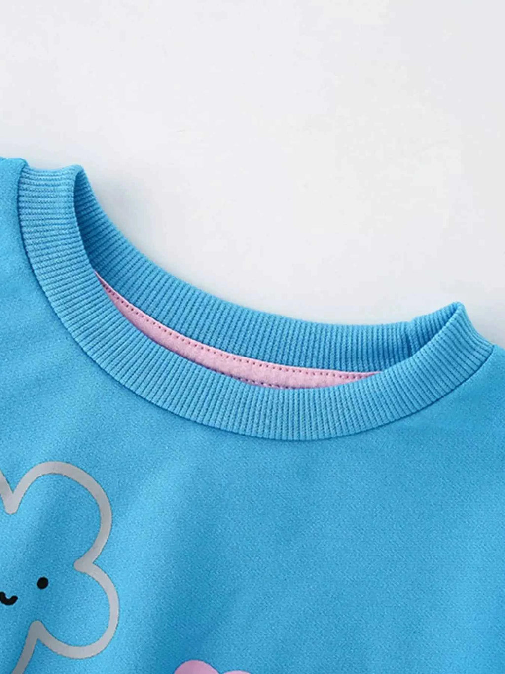 Children's Floral Crew Neck Casual Sweatshirt