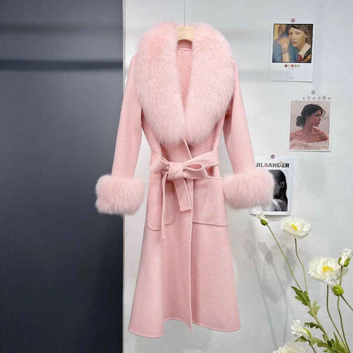 Autumn And Winter Fur Coat Wool Double-sided Coat Women's Long