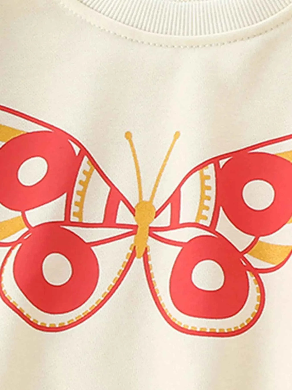 Children's Butterfly Graphic Crew Neck Sweatshirt