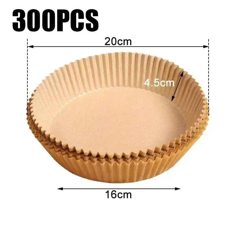 50/100PCS Air Fryer Disposable Paper Square Round Baking Paper Barbecue Plate NonStick Mat Kitchen Oven Oil Absorbing Paper Tool
