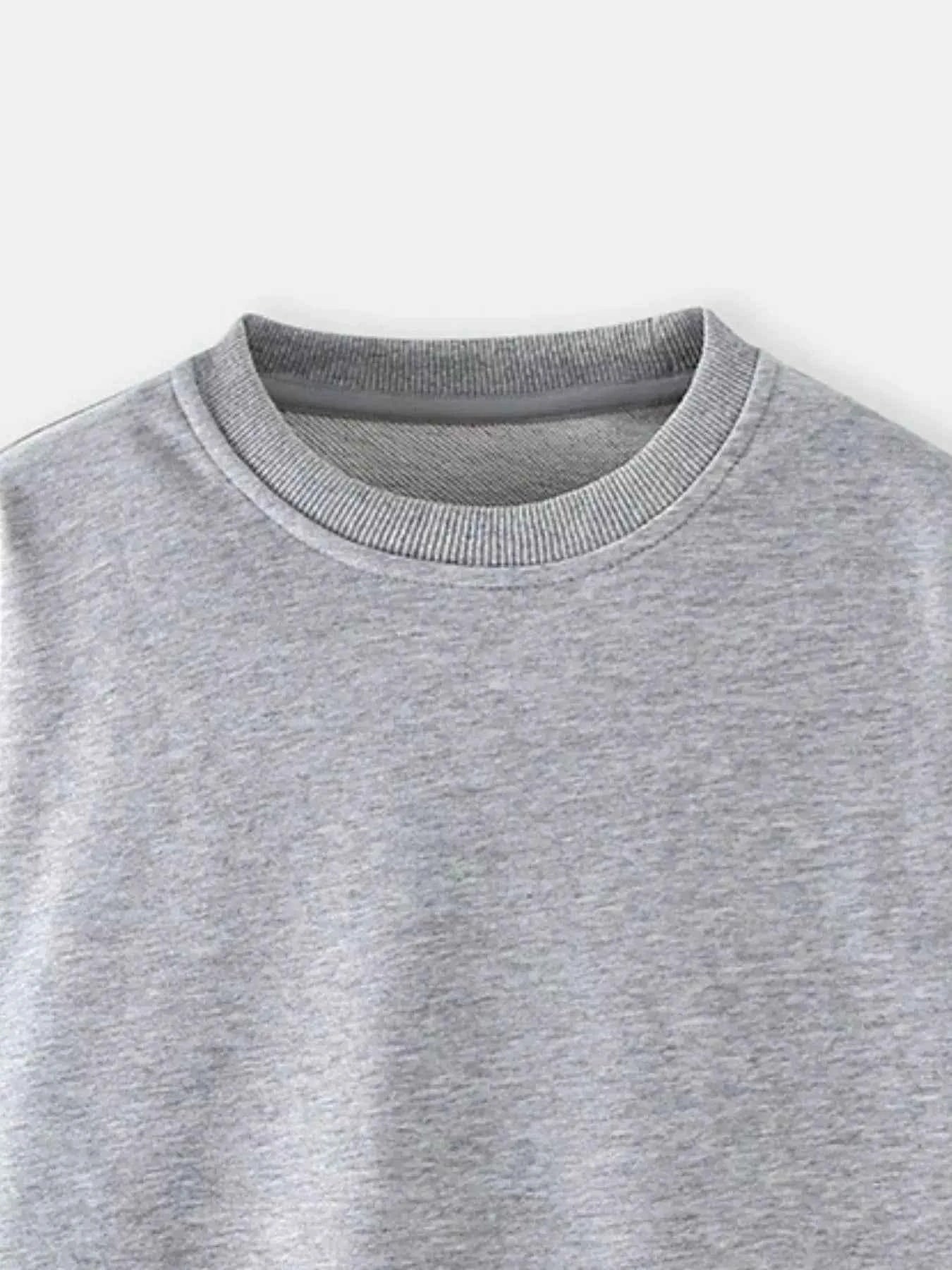 Children's Casual Solid Color Crew Neck Sweatshirt