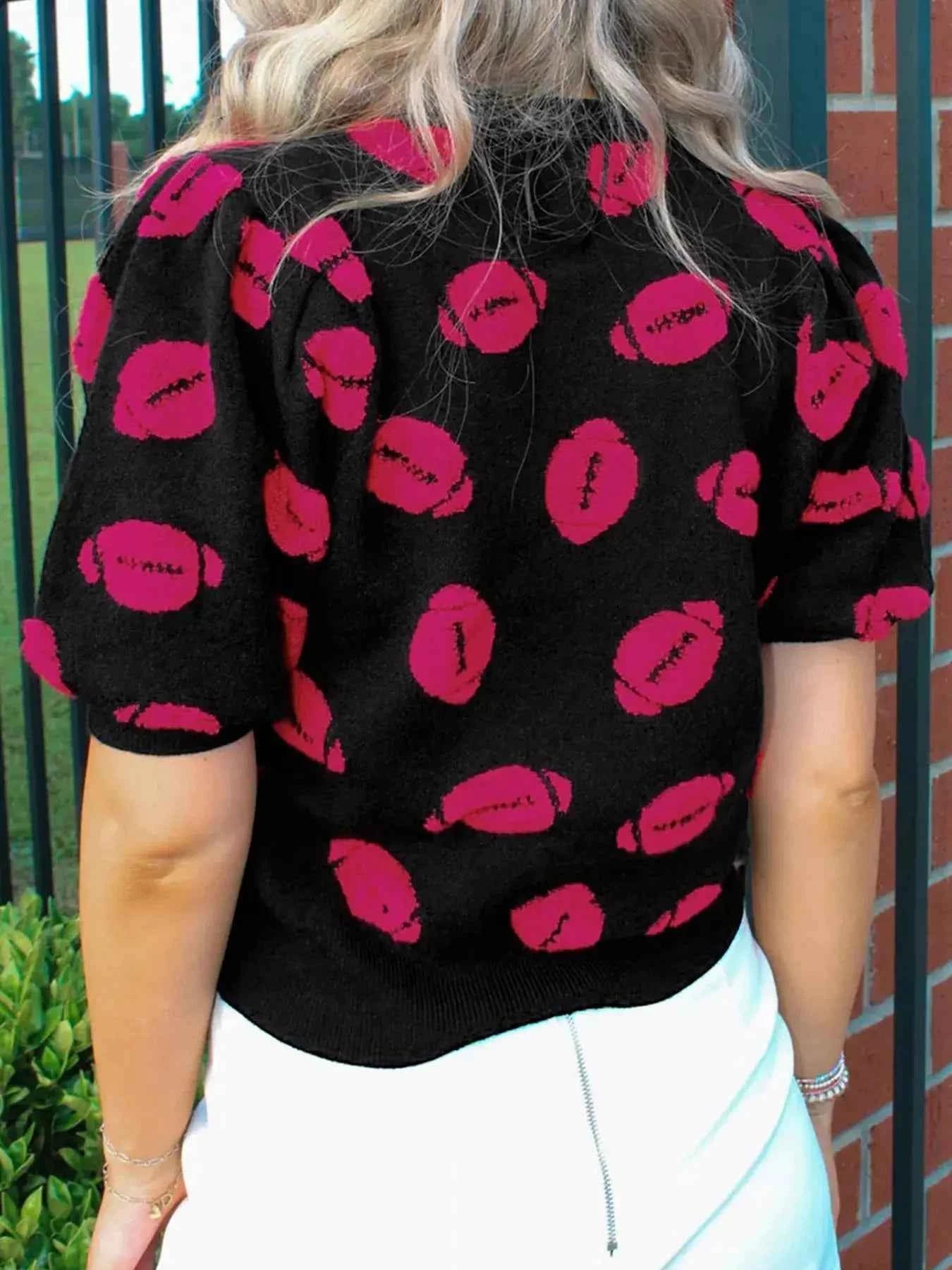 Casual Knit Short Sleeve Sweater