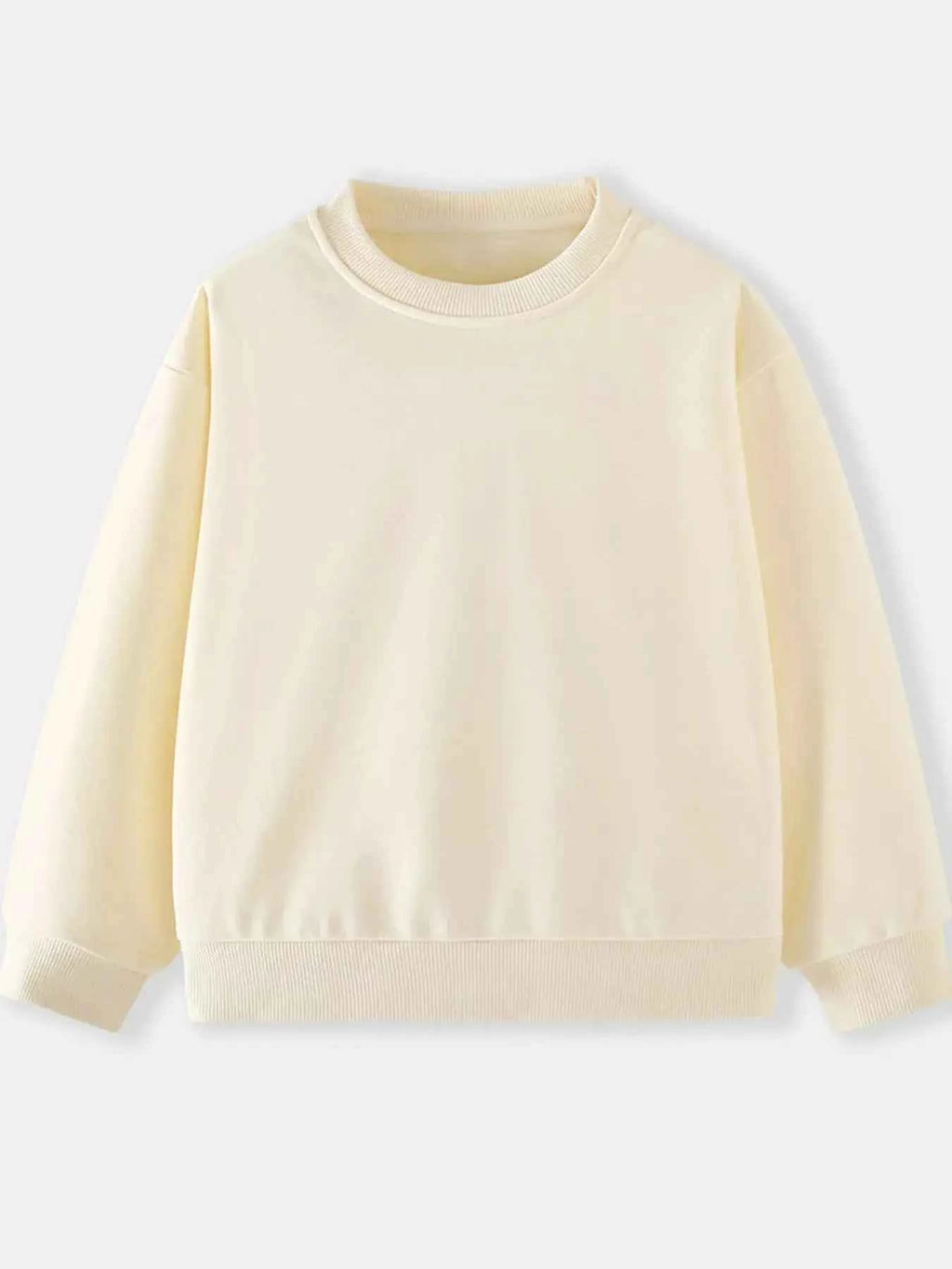 Children's Casual Solid Color Crew Neck Sweatshirt