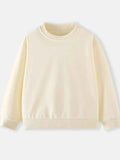 Children's Casual Solid Color Crew Neck Sweatshirt