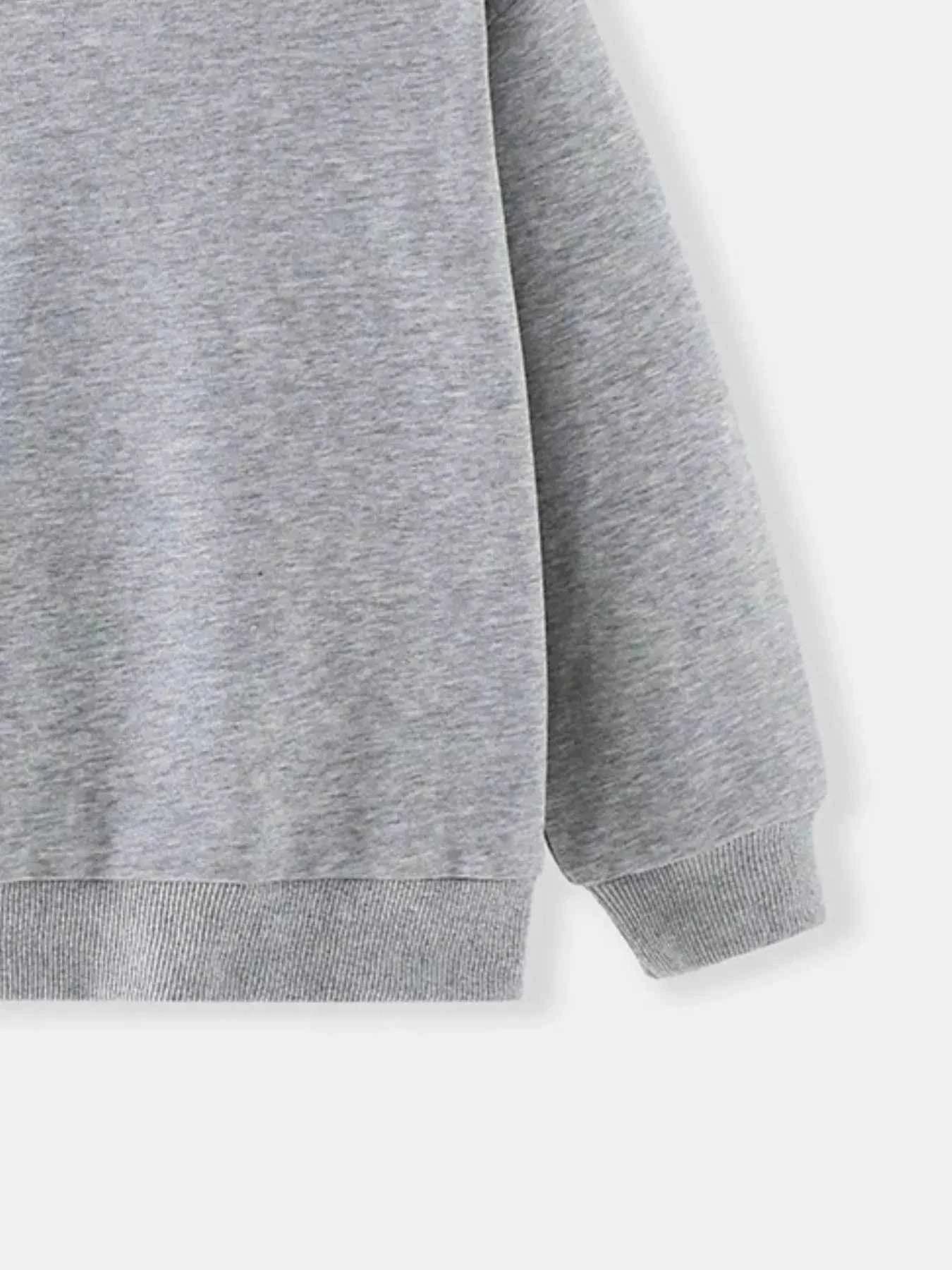 Children's Casual Solid Color Crew Neck Sweatshirt