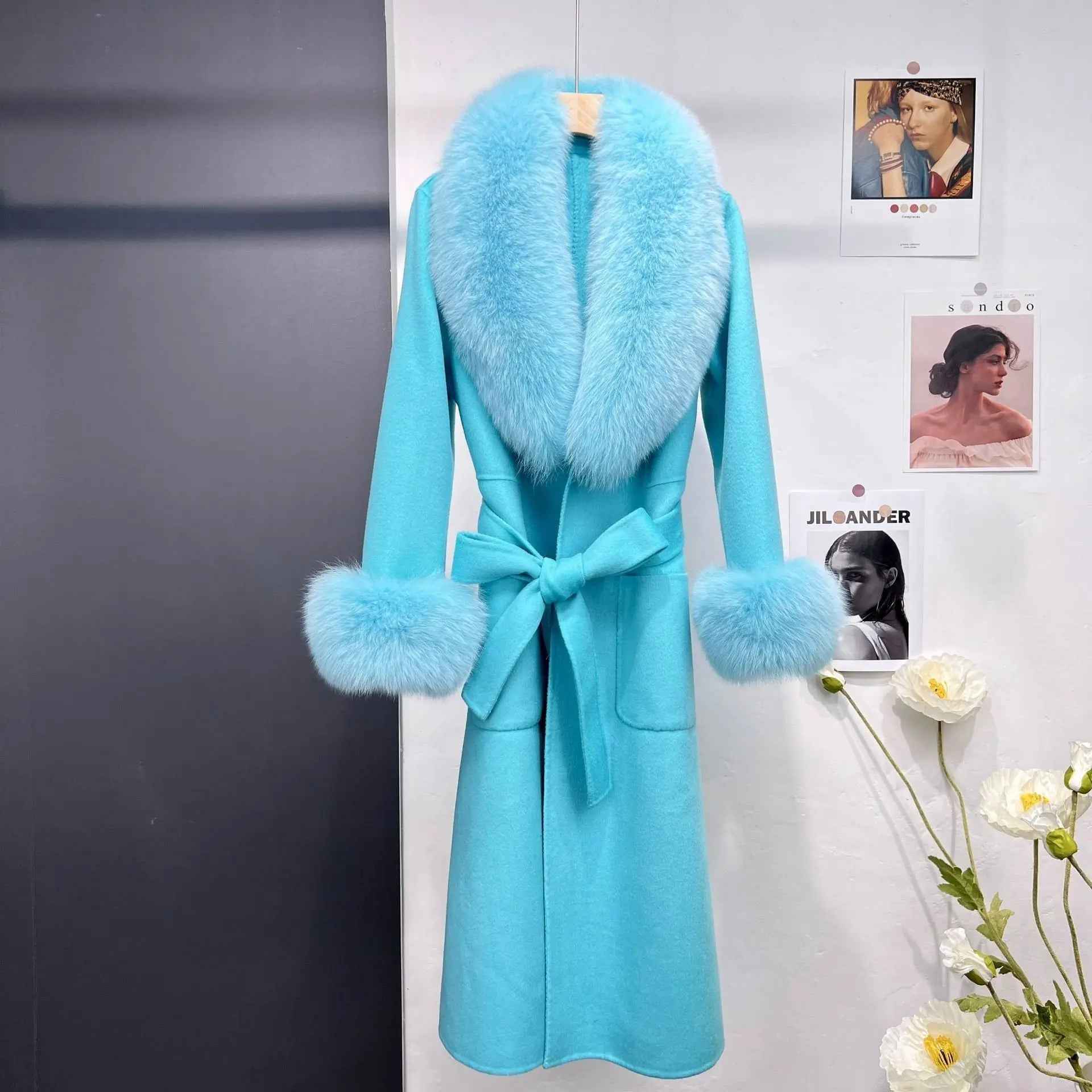 Autumn And Winter Fur Coat Wool Double-sided Coat Women's Long