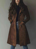 Button Up Long Sleeve Trench Coat