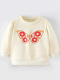 Children's Butterfly Graphic Crew Neck Sweatshirt